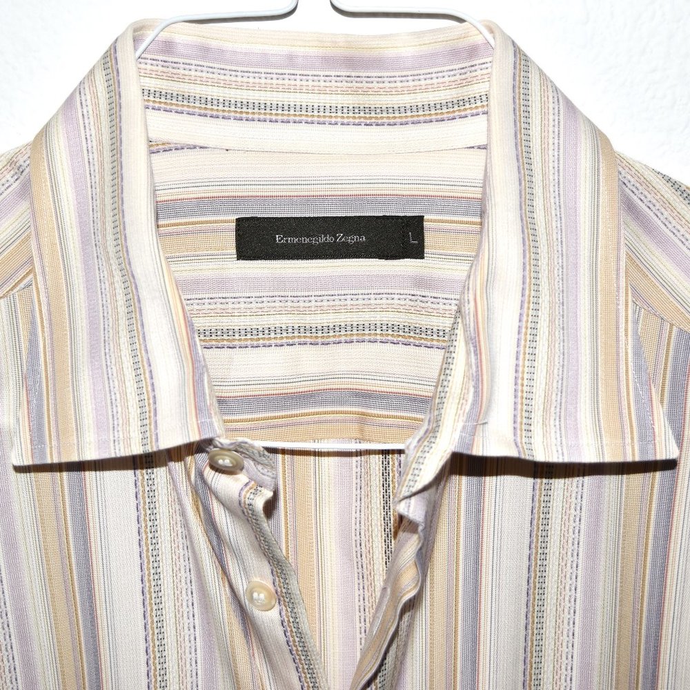 Ermenegildo Zegna - Long Sleeve Dress Shirt with Front Pocket